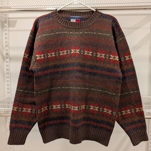 Vintage Tommy Hilfiger Fair Isle Crew Neck Sweater